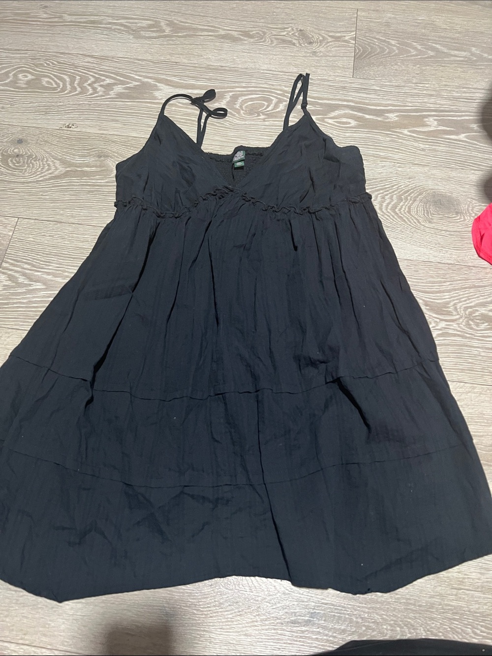 wild fable Black Tiered Spaghetti Strap Sundress